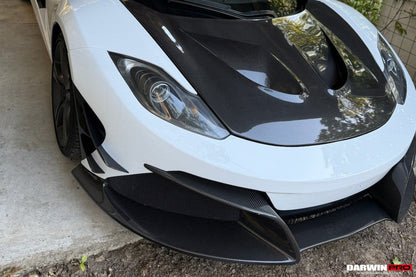 Parachoques delantero DarwinPRO Rebel Performance Style de fibra de carbono parcial con borde | McLaren MP4, 12C (2011-2014)