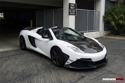 Parachoques delantero DarwinPRO Rebel Performance Style de fibra de carbono parcial con borde | McLaren MP4, 12C (2011-2014)