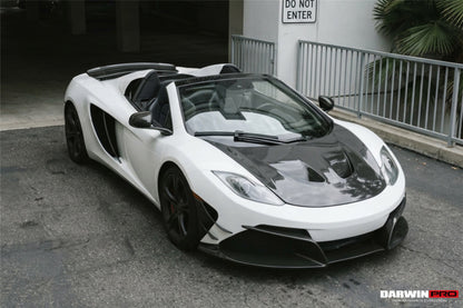 Parachoques delantero DarwinPRO Rebel Performance Style de fibra de carbono parcial con borde | McLaren MP4, 12C (2011-2014)