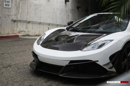 Parachoques delantero DarwinPRO Rebel Performance Style de fibra de carbono parcial con borde | McLaren MP4, 12C (2011-2014)