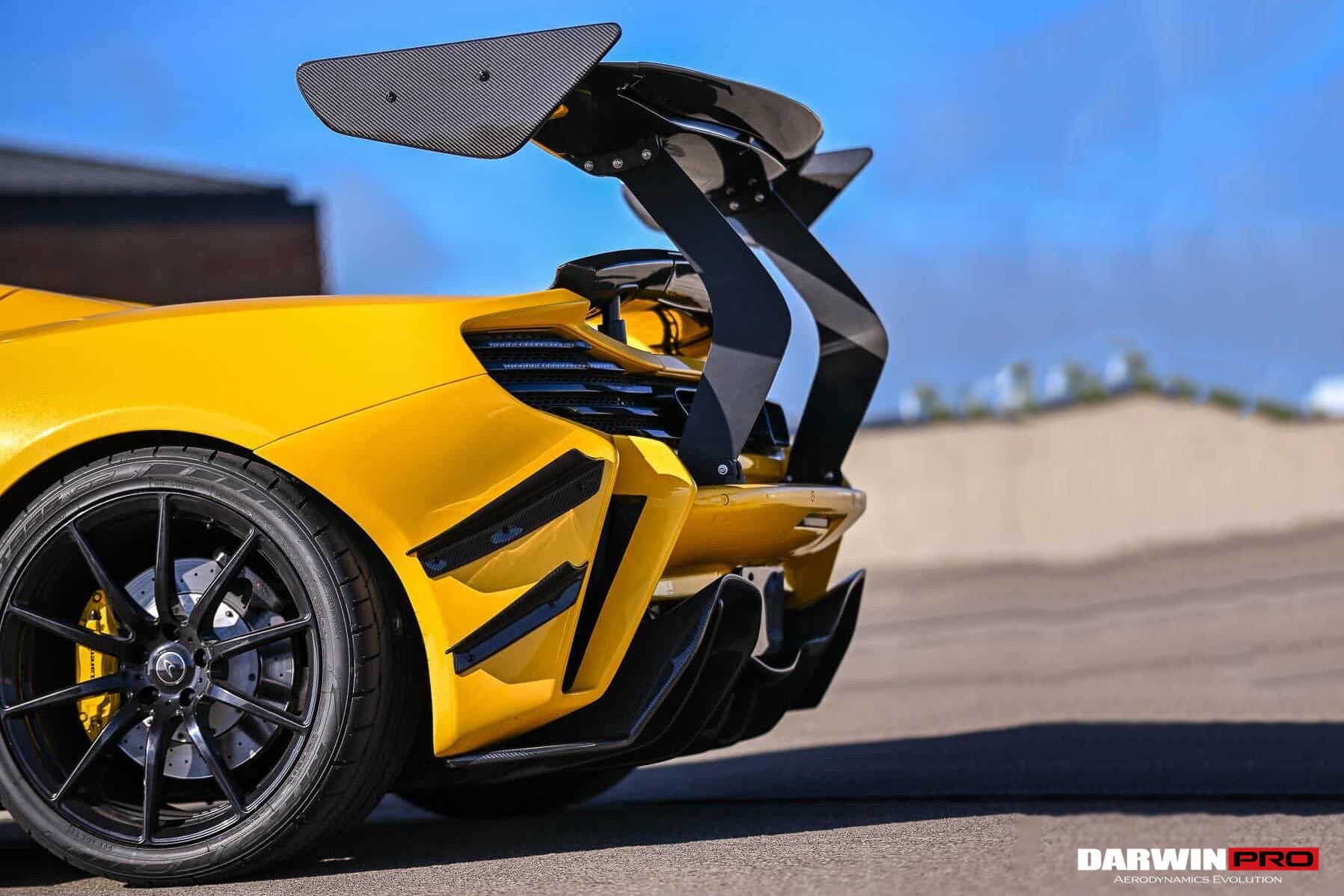 DarwinPRO 2011-2017 McLaren MP4 12C 650S Rebel Performance Style Partial Carbon Fiber Rear Bumper