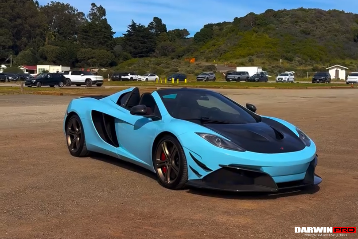 Parachoques delantero DarwinPRO Rebel Performance Style de fibra de carbono parcial con borde | McLaren MP4, 12C (2011-2014)