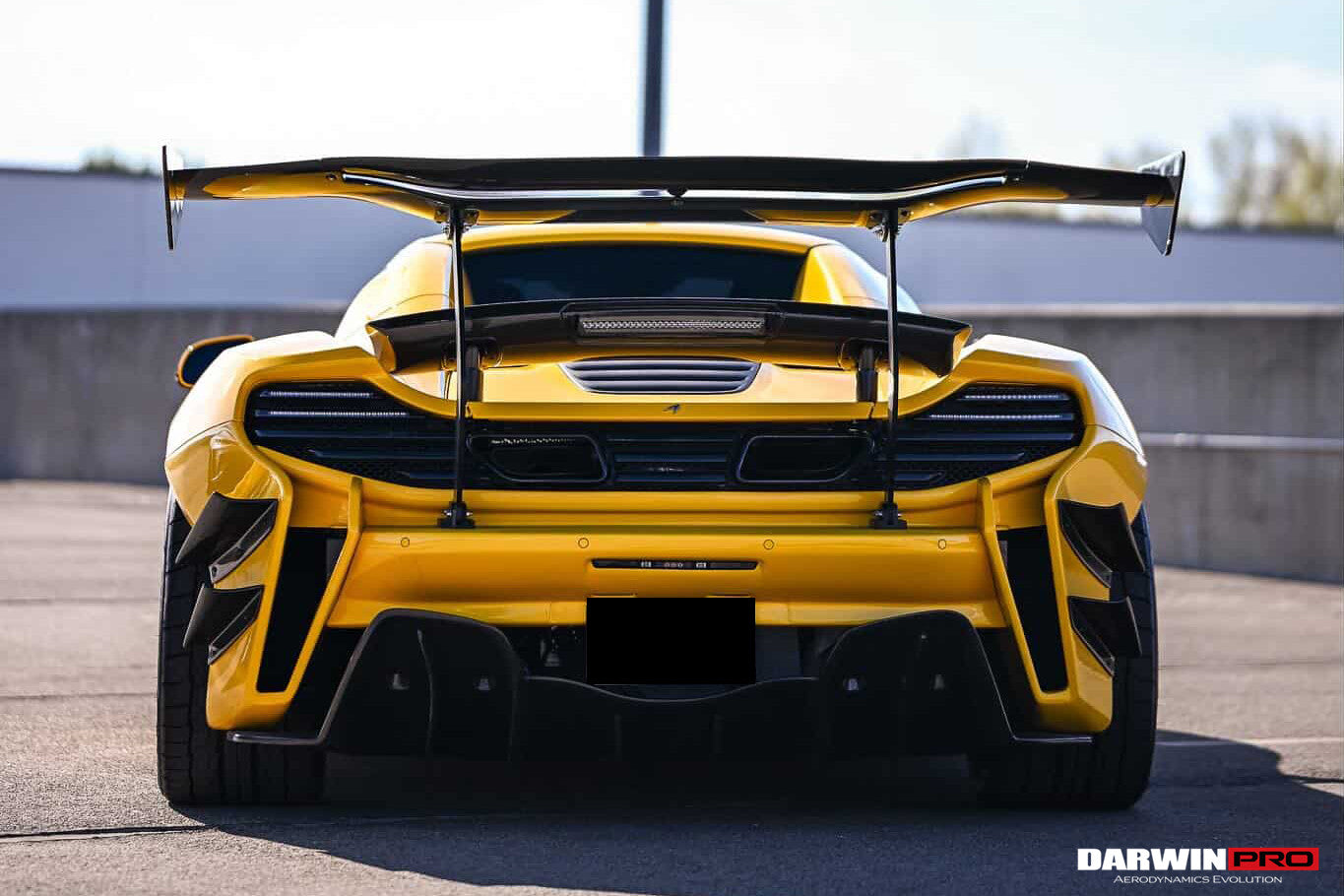 DarwinPRO 2011-2017 McLaren MP4 12C 650S Rebel Performance Style Partial Carbon Fiber Rear Bumper