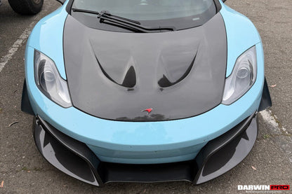Parachoques delantero DarwinPRO Rebel Performance Style de fibra de carbono parcial con borde | McLaren MP4, 12C (2011-2014)