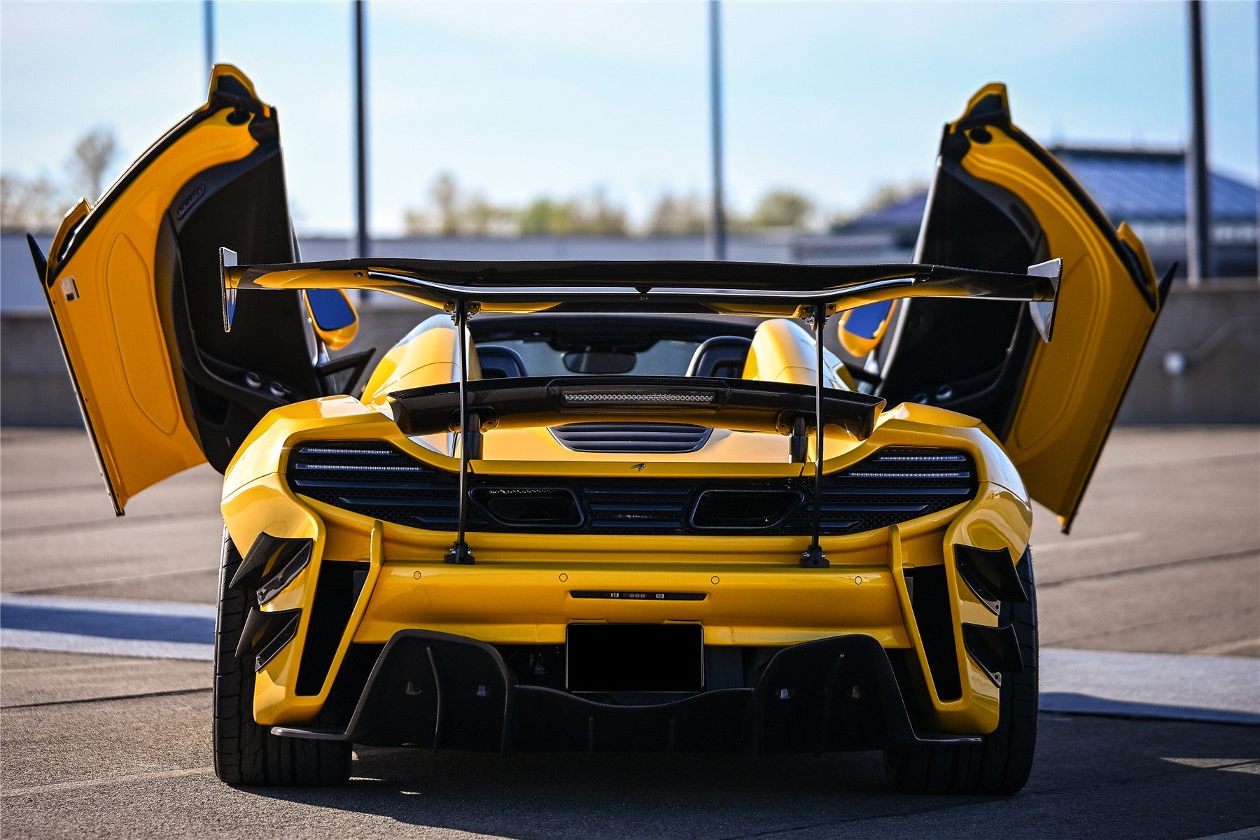 DarwinPRO 2011-2017 McLaren MP4 12C 650S Rebel Performance Style Partial Carbon Fiber Rear Bumper