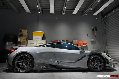 DarwinPRO Se²NWB Style Carbon Fiber Side Skirts | 2017-2023 McLaren 720s
