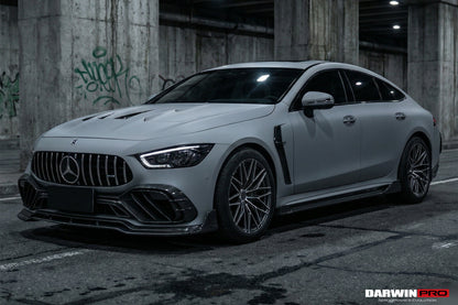 Divisor de parachoques delantero de fibra de carbono DarwinPRO 2019-2024 Mercedes Benz AMG GT50 GT53 GT43 Coupé de 4 puertas X290 IMP Performance