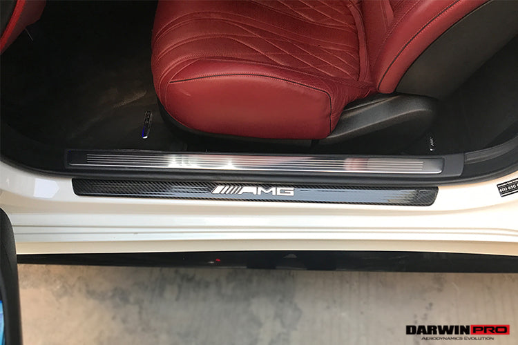 DarwinPRO 2014-2021 Mercedes Benz C217 S63 S65 AMG Coupe Autoclave Carbon Fiber Door Sills Steps Cover