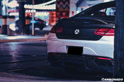 DarwinPRO 2014-2021 Mercedes Benz C217 S63 S65 AMG Coupe Carbon Fiber Rear Bumper Caps