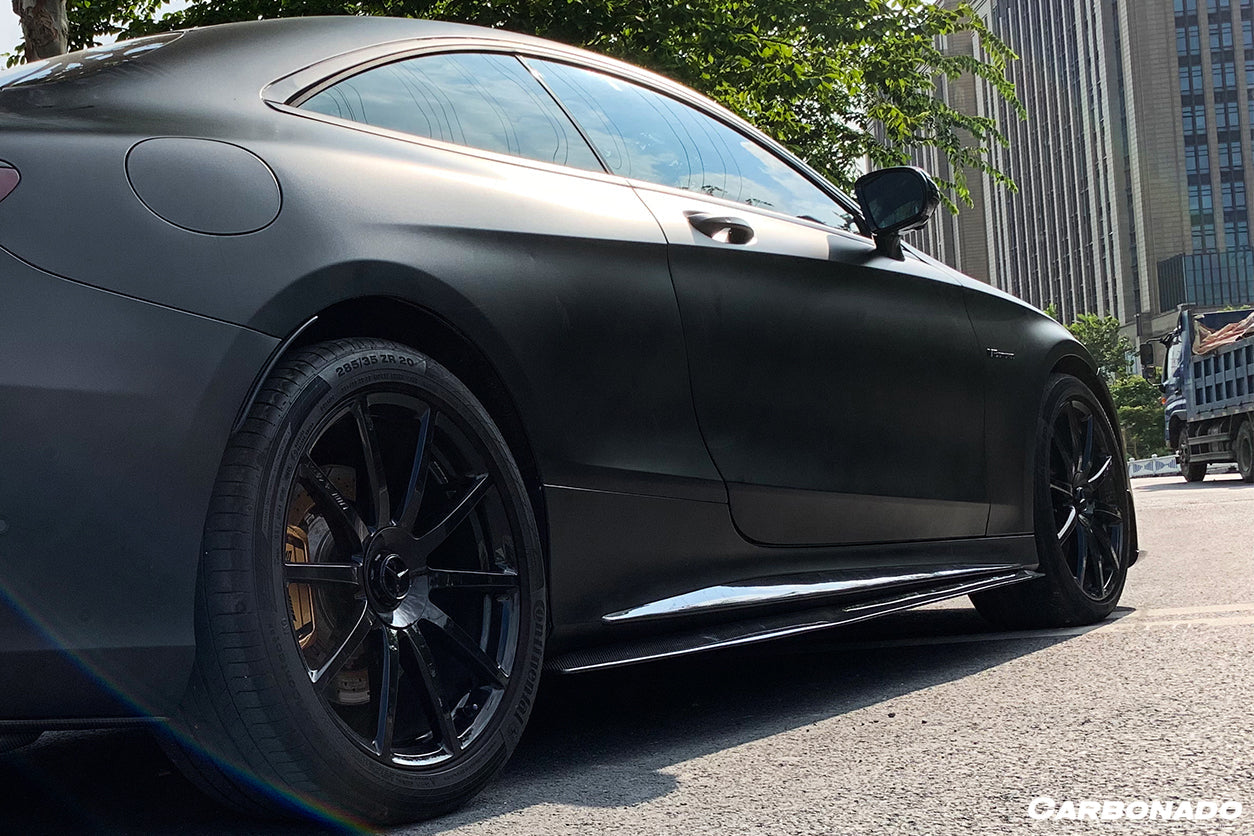 DarwinPRO 2014-2021 Mercedes Benz C217 S63 S65 AMG Coupe Carbon Fiber Side Skirts Extension