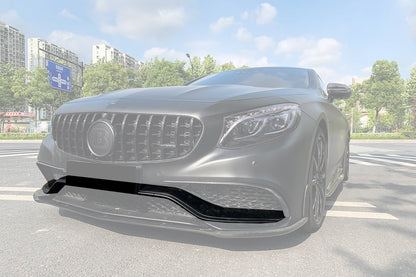 Moldura central del parachoques delantero de fibra de carbono DarwinPRO 2014-2017 Mercedes Benz C217 S63 S65 AMG Coupé