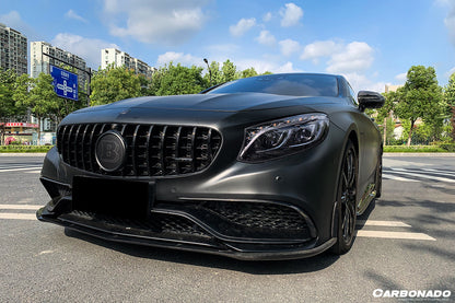 Moldura central del parachoques delantero de fibra de carbono DarwinPRO 2014-2017 Mercedes Benz C217 S63 S65 AMG Coupé