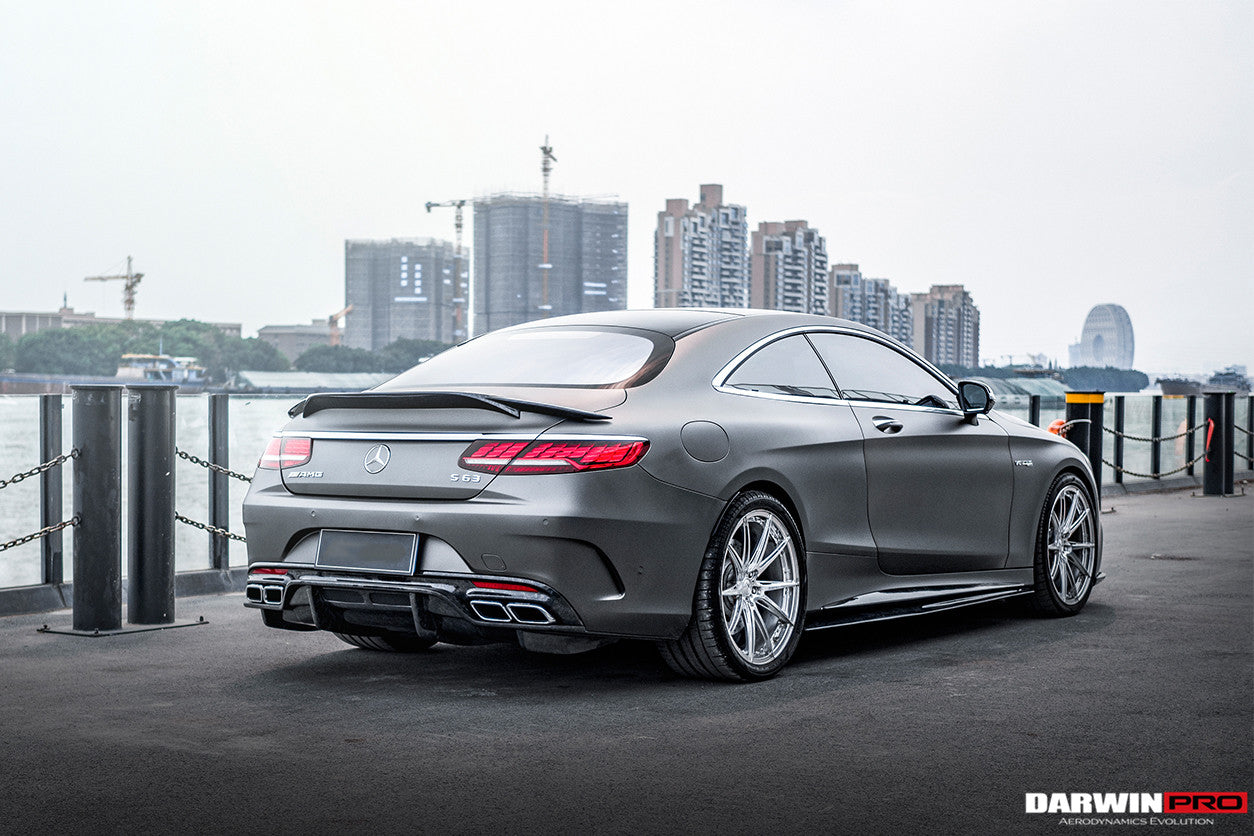 DarwinPRO 2014-2021 Mercedes Benz C217 S63 S65 AMG Coupe Carbon Fiber Side Skirts Extension