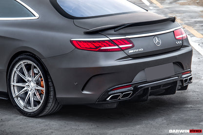 DarwinPRO 2014-2021 Mercedes Benz C217 S63 & S65 AMG Coupe BKSS Style Carbon Fiber Rear Diffuser