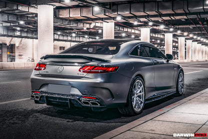DarwinPRO 2014-2021 Mercedes Benz C217 S63 & S65 AMG Coupe BKSS Style Carbon Fiber Rear Diffuser