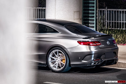 DarwinPRO 2014-2021 Mercedes Benz C217 S63 & S65 AMG Coupe BKSS Style Carbon Fiber Rear Diffuser