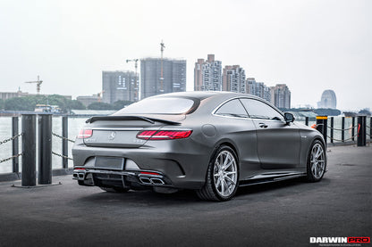 DarwinPRO 2014-2021 Mercedes Benz C217 S63 & S65 AMG Coupe BKSS Style Carbon Fiber Rear Diffuser