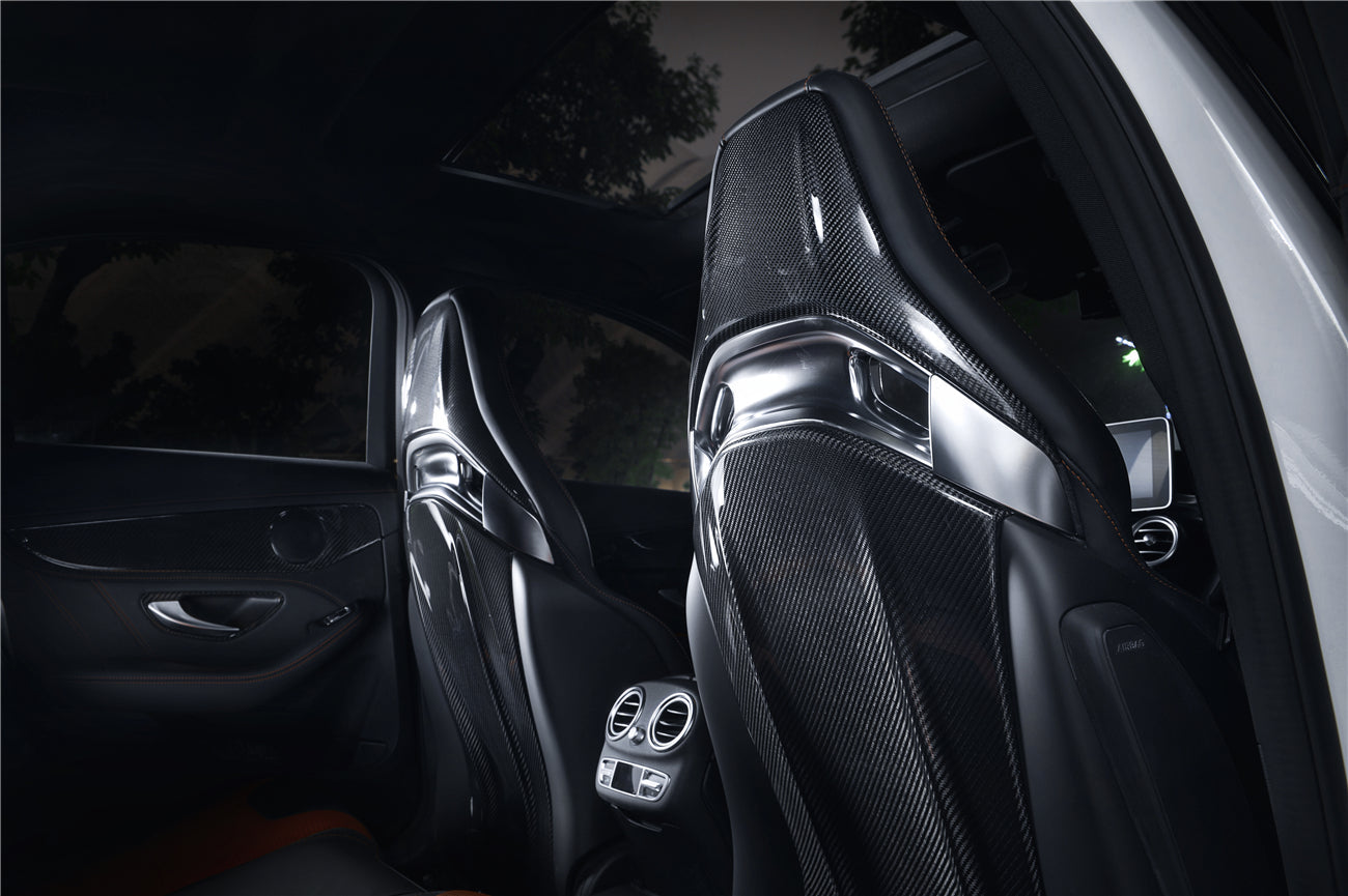 DarwinPRO 2015-2018 Mercedes Benz C63 S CLA45 AMG Sedan Carbon Fiber Seat-back Cover