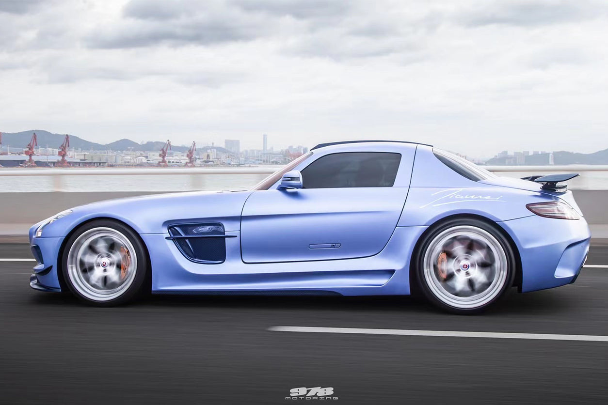 Faldones laterales y guardabarros DarwinPRO 2010-2015 Mercedes Benz W197 SLS AMG estilo BKSS