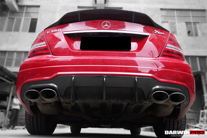 DarwinPRO 2012-2014 Mercedes Benz W204 C Class & C63 AMG Carbon Fiber Rear Lip Diffuser