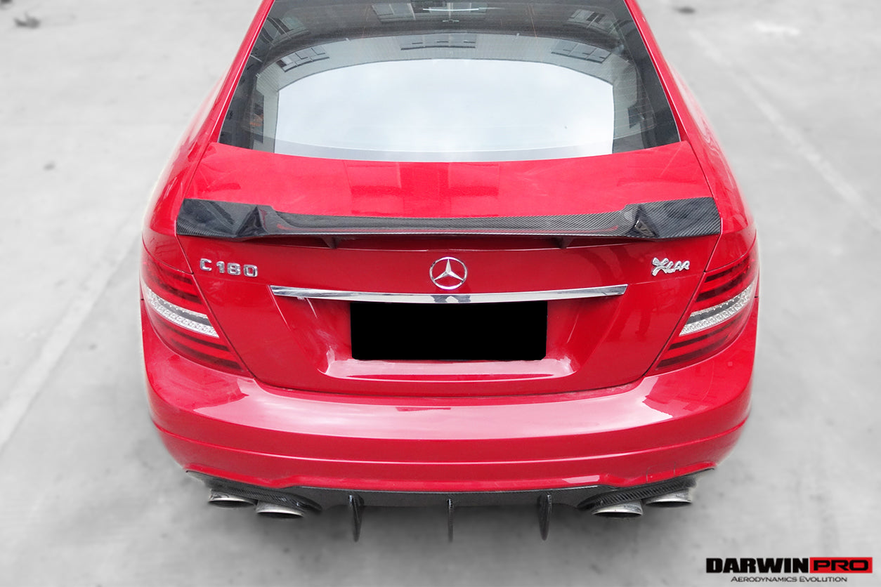 DarwinPRO 2012-2014 Mercedes Benz W204 C Class & C63 AMG Carbon Fiber Rear Lip Diffuser