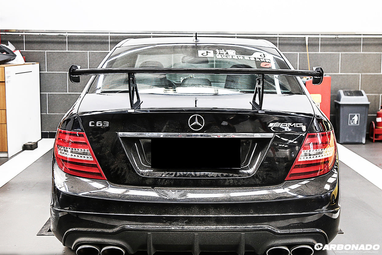 DarwinPRO Mercedes Benz W204 C Class  C63 AMG Sedan BKSS Style Carbon Fiber Trunk Spoiler