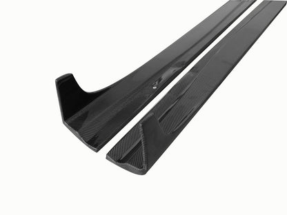 DarwinPRO 2012-2014 Mercedes Benz W204 C Class Coupe DP Style Carbon Fiber Side Skirts Under Board