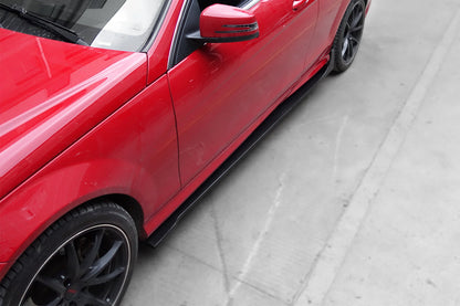 DarwinPRO 2012-2014 Mercedes Benz W204 C Class Coupe DP Style Carbon Fiber Side Skirts Under Board