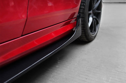 DarwinPRO 2012-2014 Mercedes Benz W204 C Class Coupe DP Style Carbon Fiber Side Skirts Under Board