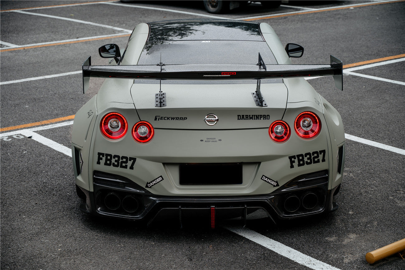 DarwinPRO BKSSII Style Rear Bumper with Diffuser Undertray And LED Light | 2008-2023 Nissan GTR R35