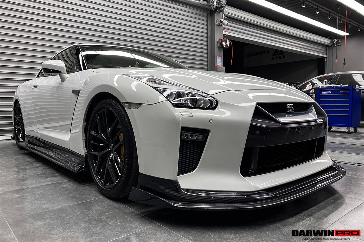 DarwinPRO 2017-2023 Nissan GTR R35 EBA BKSS Style Carbon Fiber Front Lip