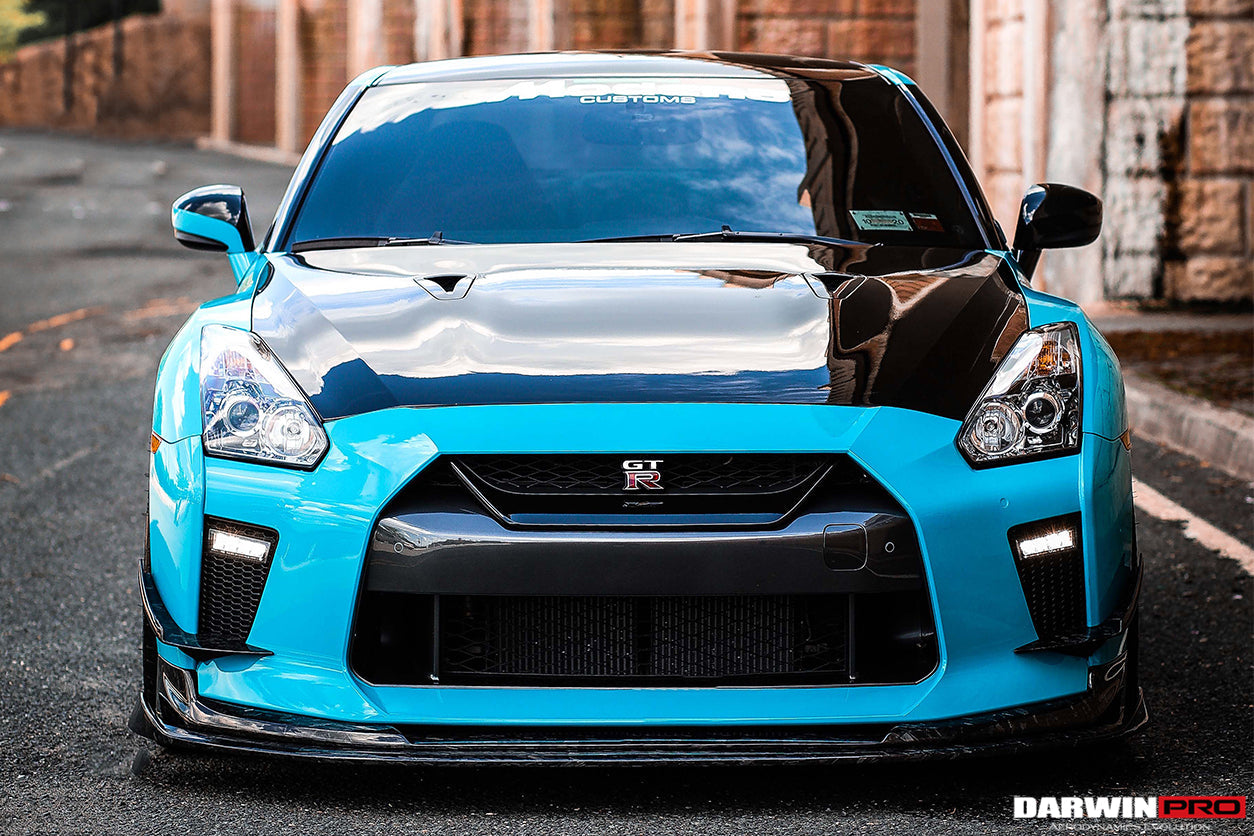 DarwinPRO 2017-2023 Nissan GTR R35 EBA BKSS Style Carbon Fiber Front Lip