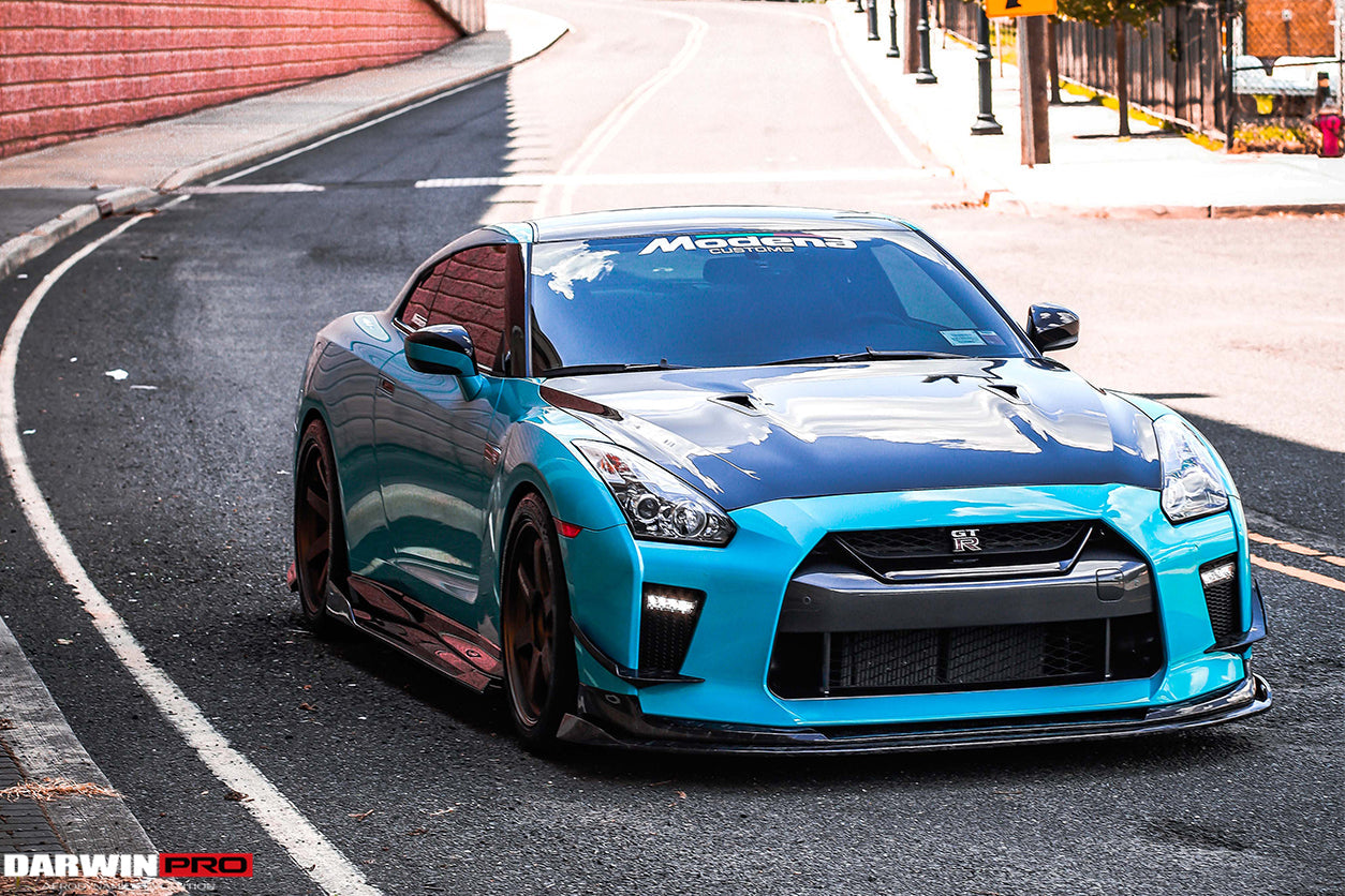 DarwinPRO 2017-2023 Nissan GTR R35 EBA BKSS Style Carbon Fiber Front Lip