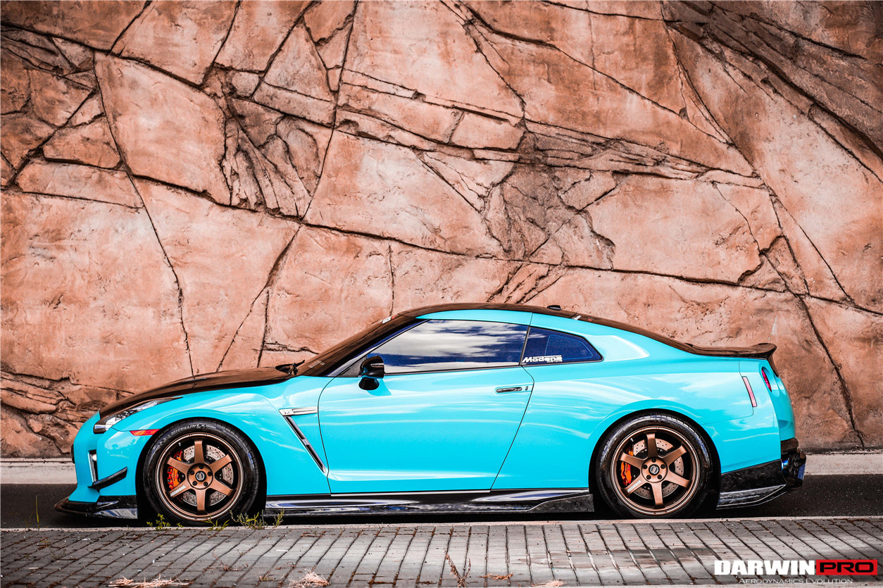 Faldones laterales de fibra de carbono DarwinPRO para Nissan GTR R35 EBA BKSS (2008-2023)