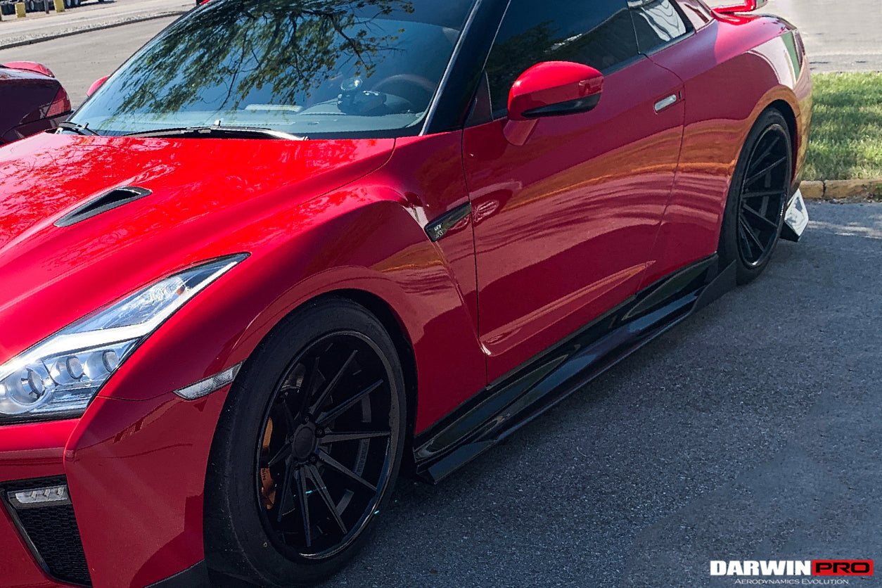 Faldones laterales de fibra de carbono DarwinPRO para Nissan GTR R35 EBA BKSS (2008-2023)