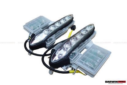 DarwinPRO 2012-2016 Nissan GTR R35 DBA Front Bumper LED Day Running Lights