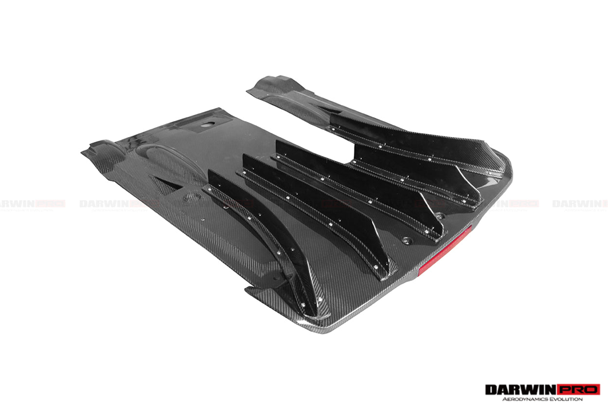 DarwinPRO 2012-2023 Nissan GTR R35 DBA EBA NSM Style Carbon Fiber Rear Diffuser Undertary With canards & break light