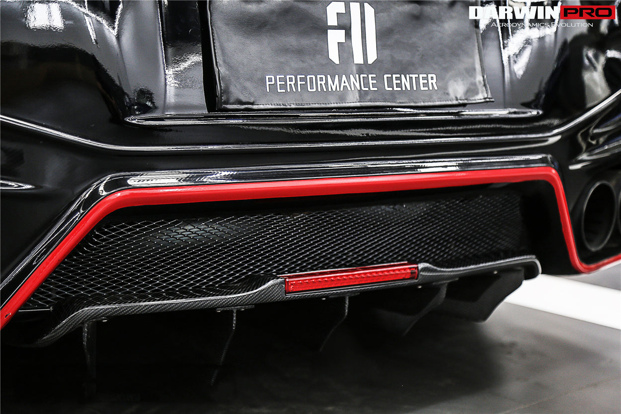 DarwinPRO 2012-2023 Nissan GTR R35 DBA EBA NSM Style Carbon Fiber Rear Diffuser Undertary With canards & break light