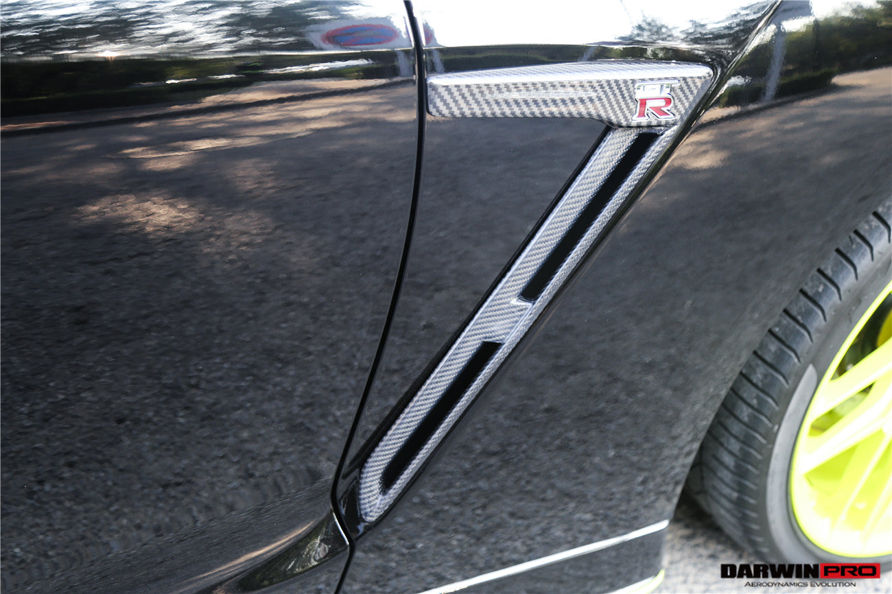 DarwinPRO 2015-2023 Nissan GTR R35 DBA EBA Carbon Fiber Fender Logo Cover