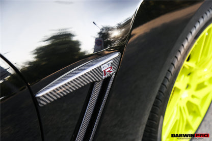 DarwinPRO 2015-2023 Nissan GTR R35 DBA EBA Carbon Fiber Fender Logo Cover