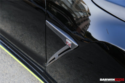 DarwinPRO 2015-2023 Nissan GTR R35 DBA EBA Carbon Fiber Fender Logo Cover