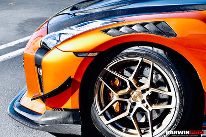 DarwinPRO BKSS Style Carbon Fiber Front Canards | 2017-2023 Nissan GTR R35