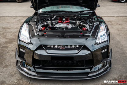 DarwinPRO BKSS Style Carbon Fiber Front Canards | 2017-2023 Nissan GTR R35
