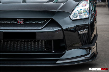 DarwinPRO BKSS Style Carbon Fiber Front Canards | 2017-2023 Nissan GTR R35