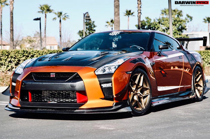 DarwinPRO BKSS Style Carbon Fiber Front Canards | 2017-2023 Nissan GTR R35