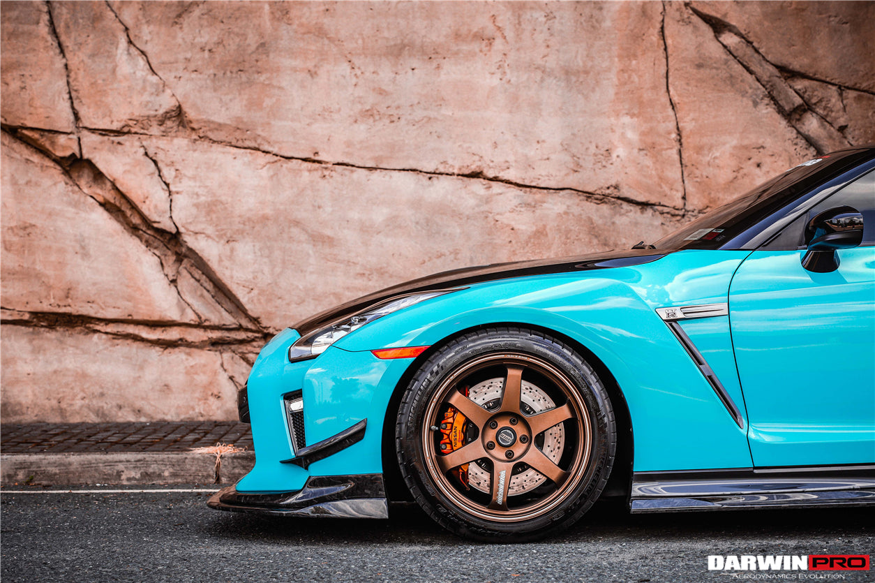 DarwinPRO BKSS Style Carbon Fiber Front Canards | 2017-2023 Nissan GTR R35