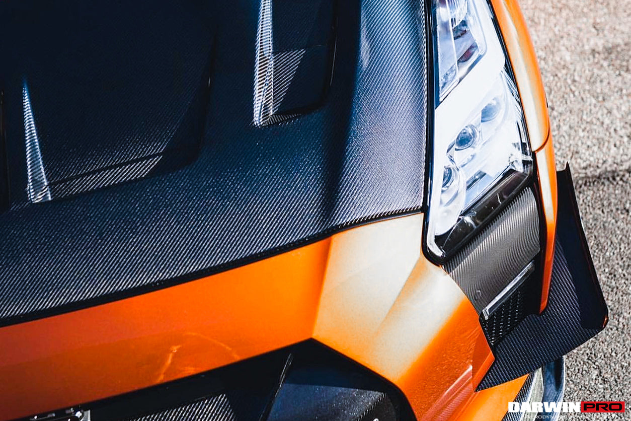 DarwinPRO BKSS Style Carbon Fiber Front Canards | 2017-2023 Nissan GTR R35