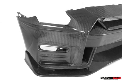 DarwinPRO 2017-2023 Nissan GTR R35 EBA NSM Style Partial Carbon Fiber Front Bumper
