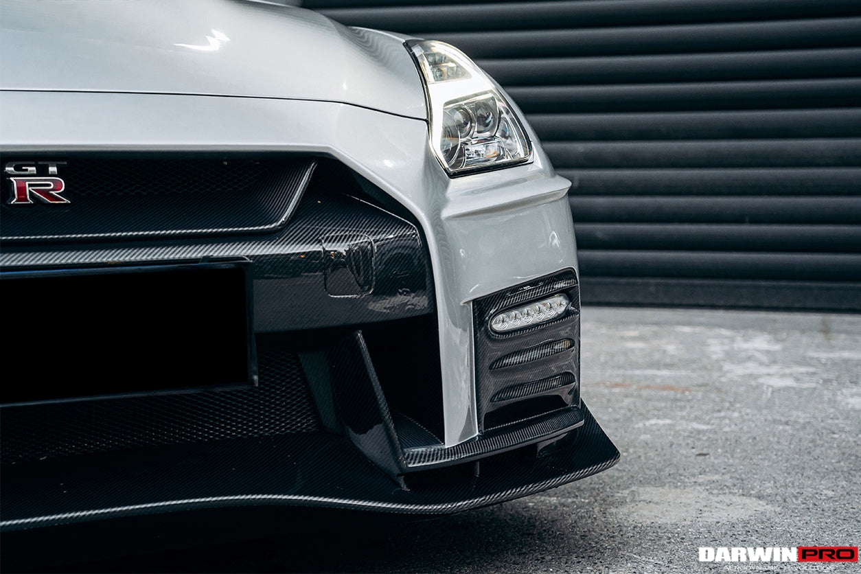 DarwinPRO 2017-2023 Nissan GTR R35 EBA NSM Style Partial Carbon Fiber Front Bumper