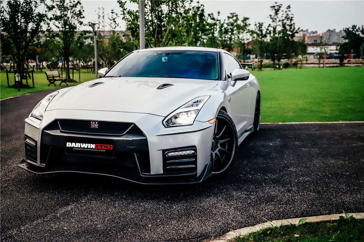 DarwinPRO 2017-2023 Nissan GTR R35 EBA NSM Style Partial Carbon Fiber Front Bumper